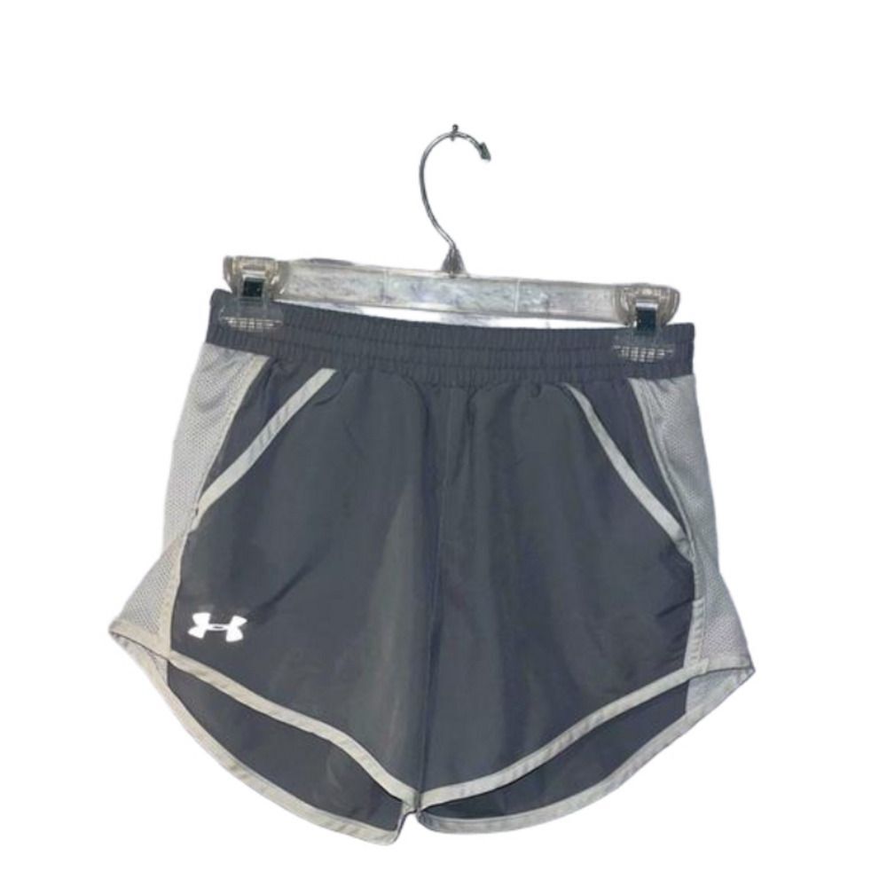 Womens XS Grey Under Armour lined workout athletic walking running shorts